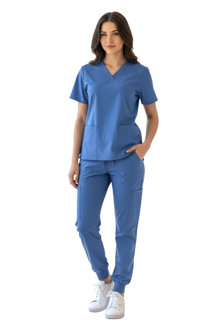Pijama Médica Dama Tania Jogger Plumbago
