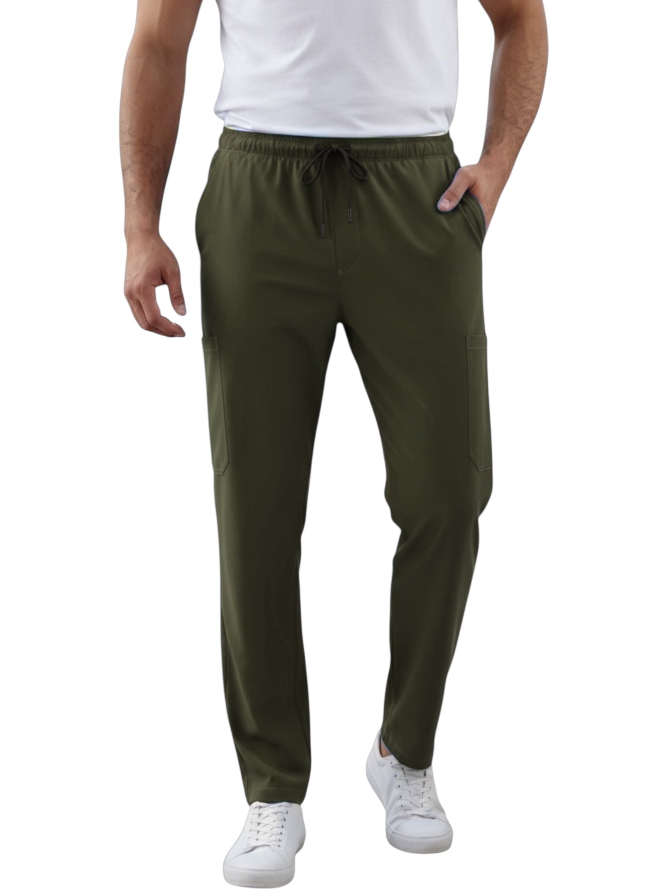 Pantalón Médico Hombre Boston Verde Militar