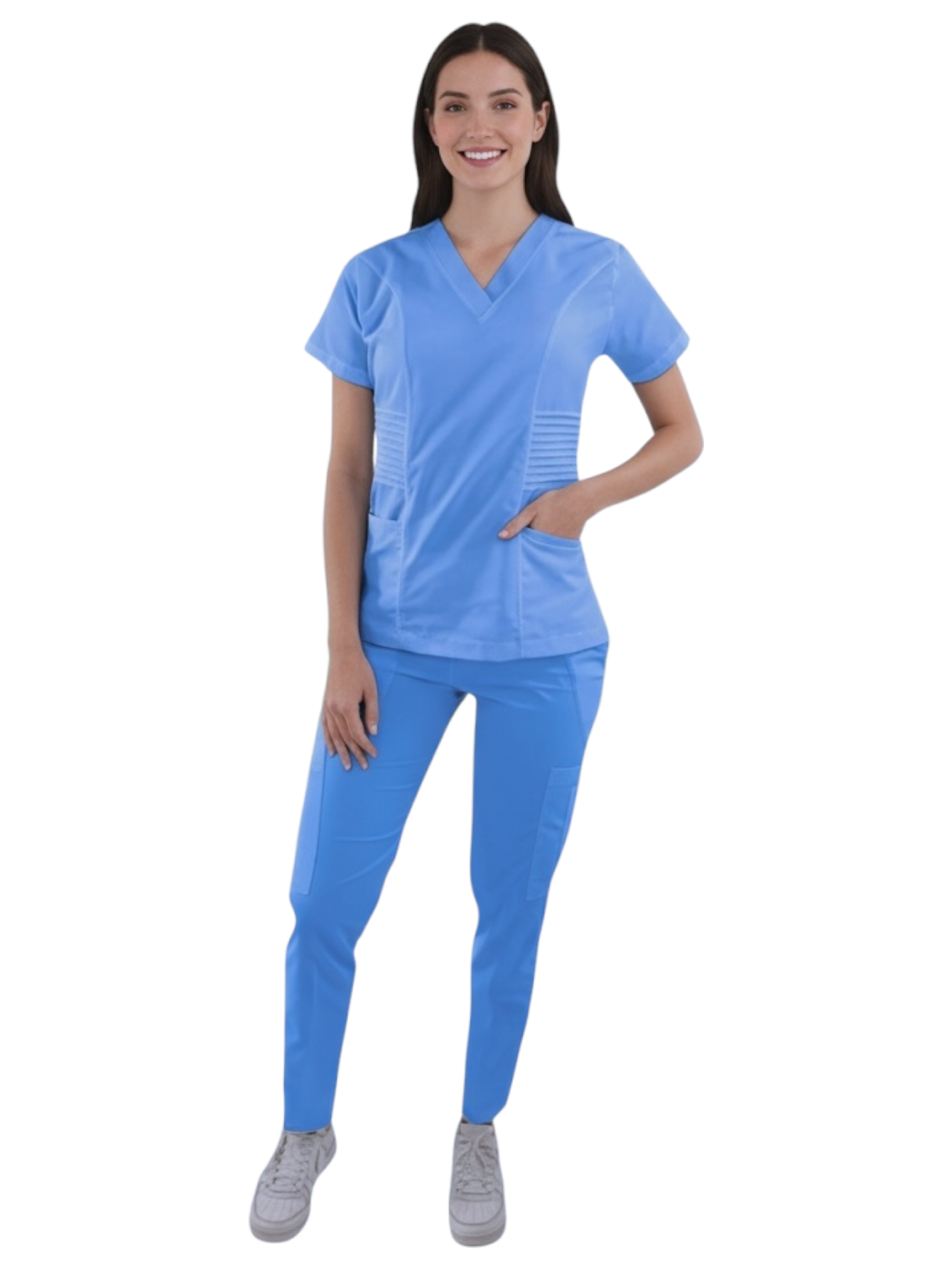 Pijama Médica Dama Alforzas Plumbago