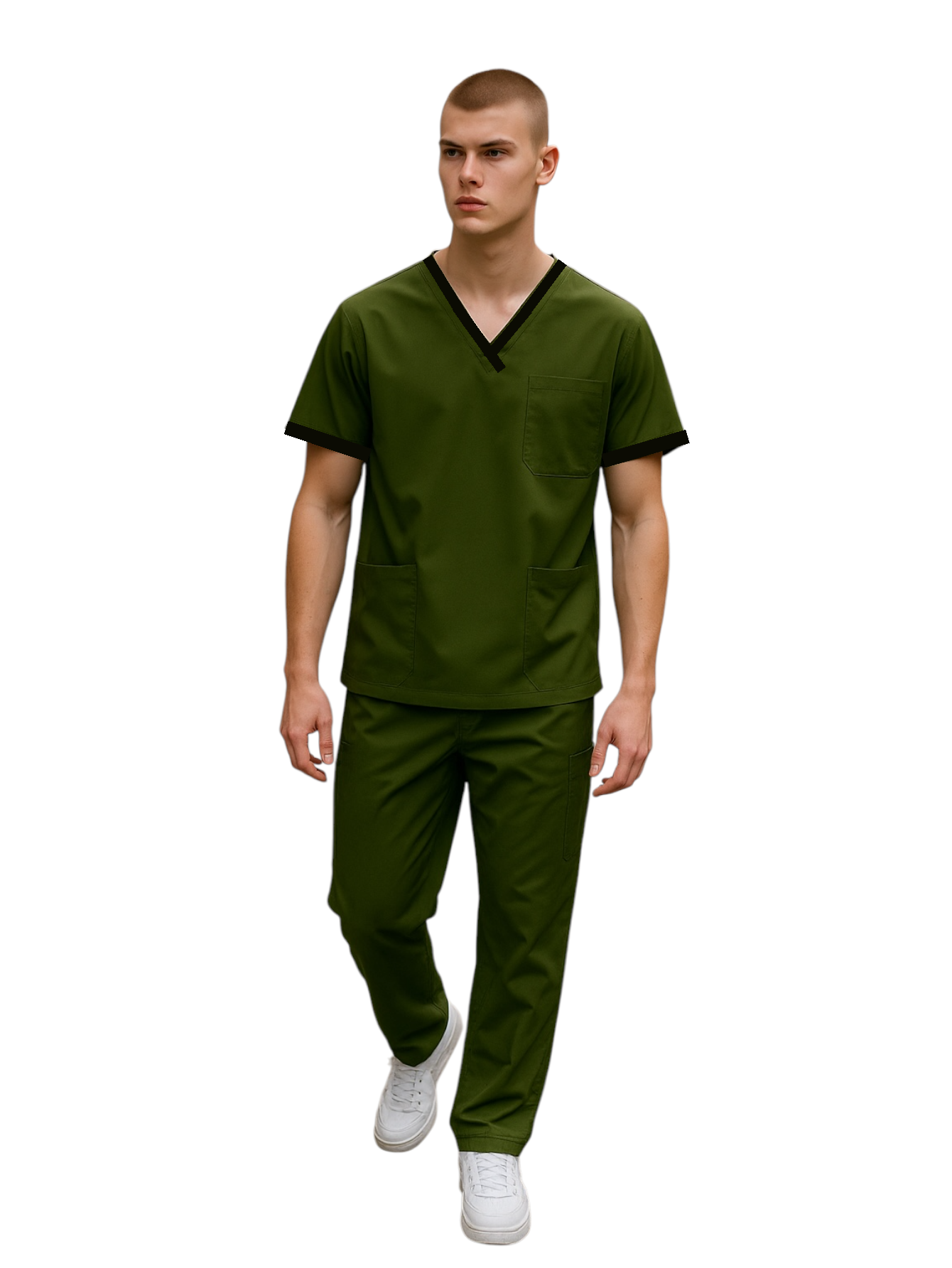 Pijama Médica Hombre London Verde Militar