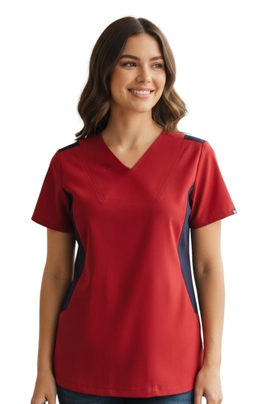 Filipina Médica Dama Rojo Lateral Marino