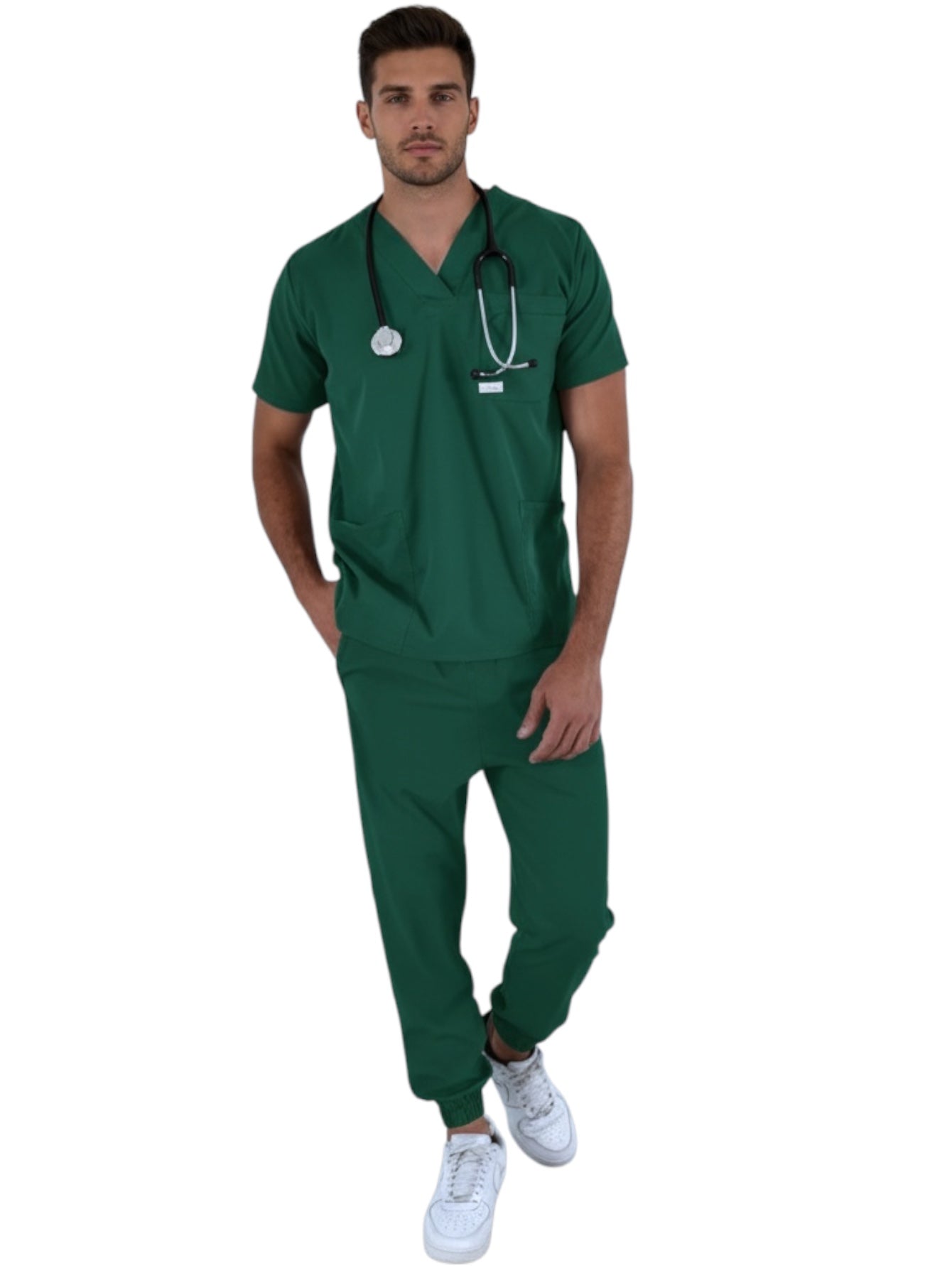 Pijama Médica Hombre Boston Jogger Verde Botella