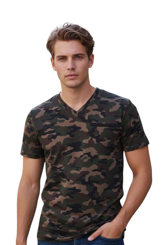 Filipina Médica Hombre Print Camuflaje Verde