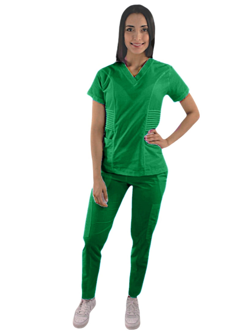 Pijama Médica Dama Alforzas Jade
