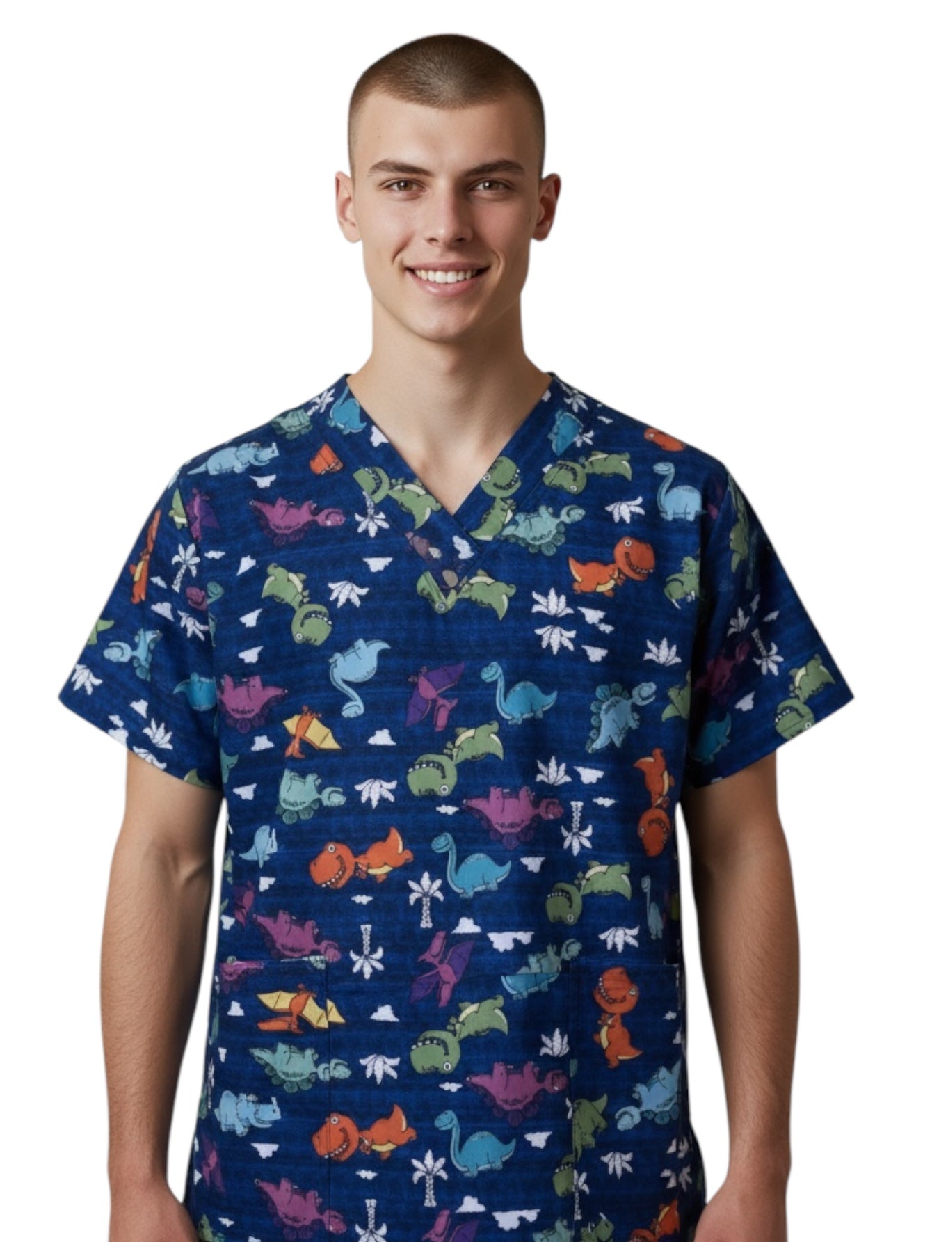 Filipina Médica Hombre Tonny Print Dinosaurios