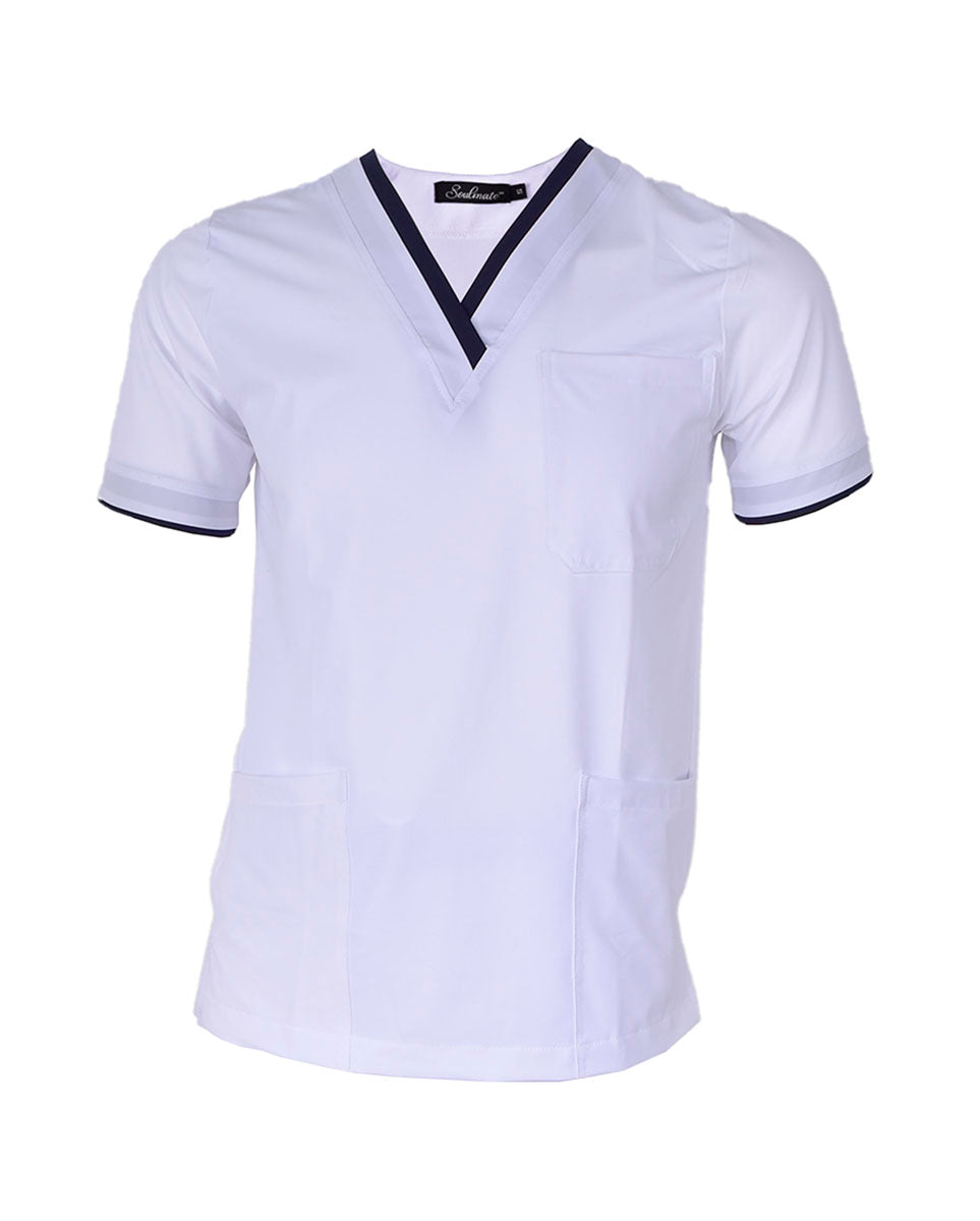 Filipina Médica Hombre London Blanco con Marino