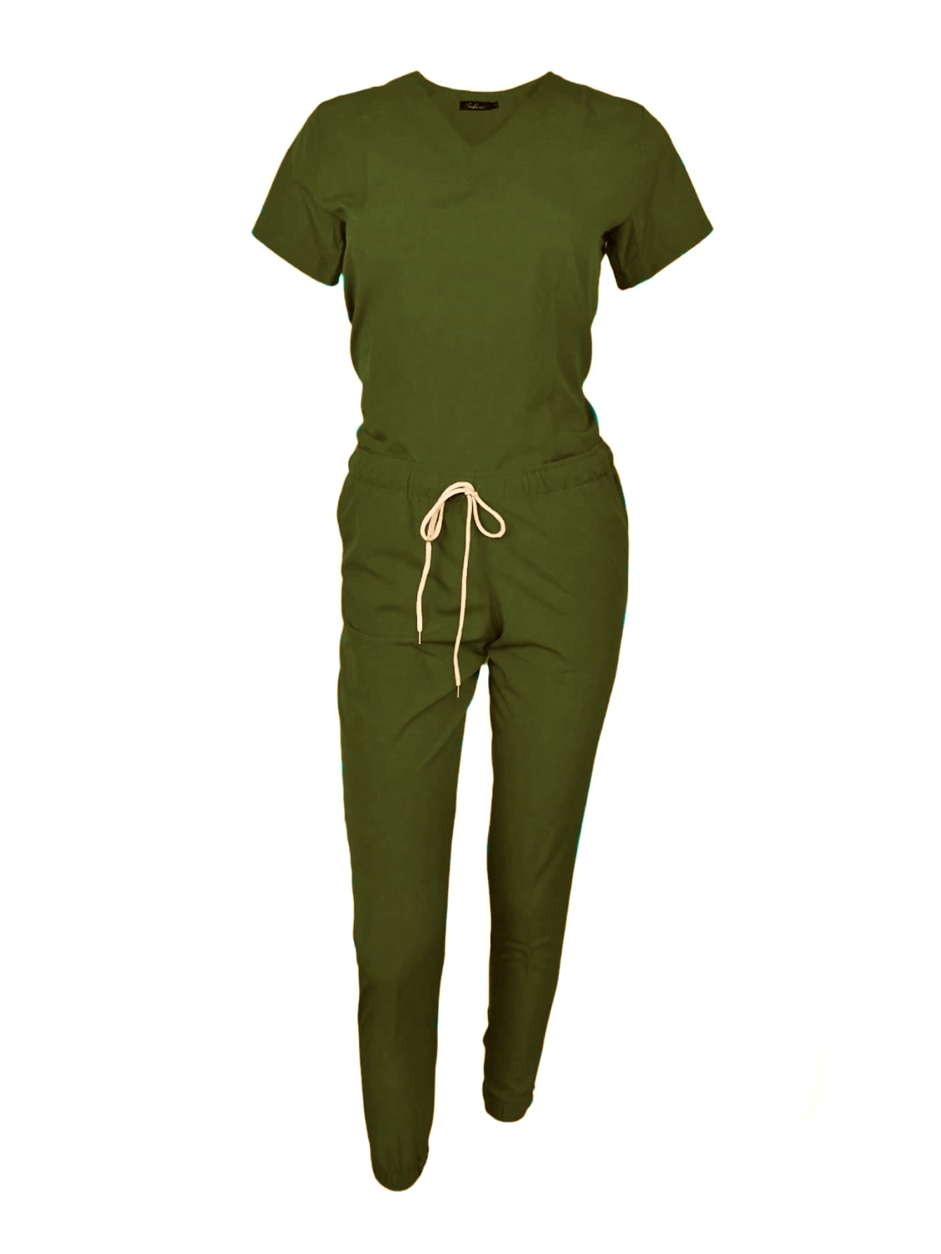Pijama Médica Dama Jogger Lotus Verde Militar