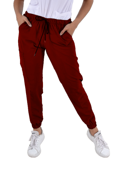 Pantalón Médico Dama Jogger Vino