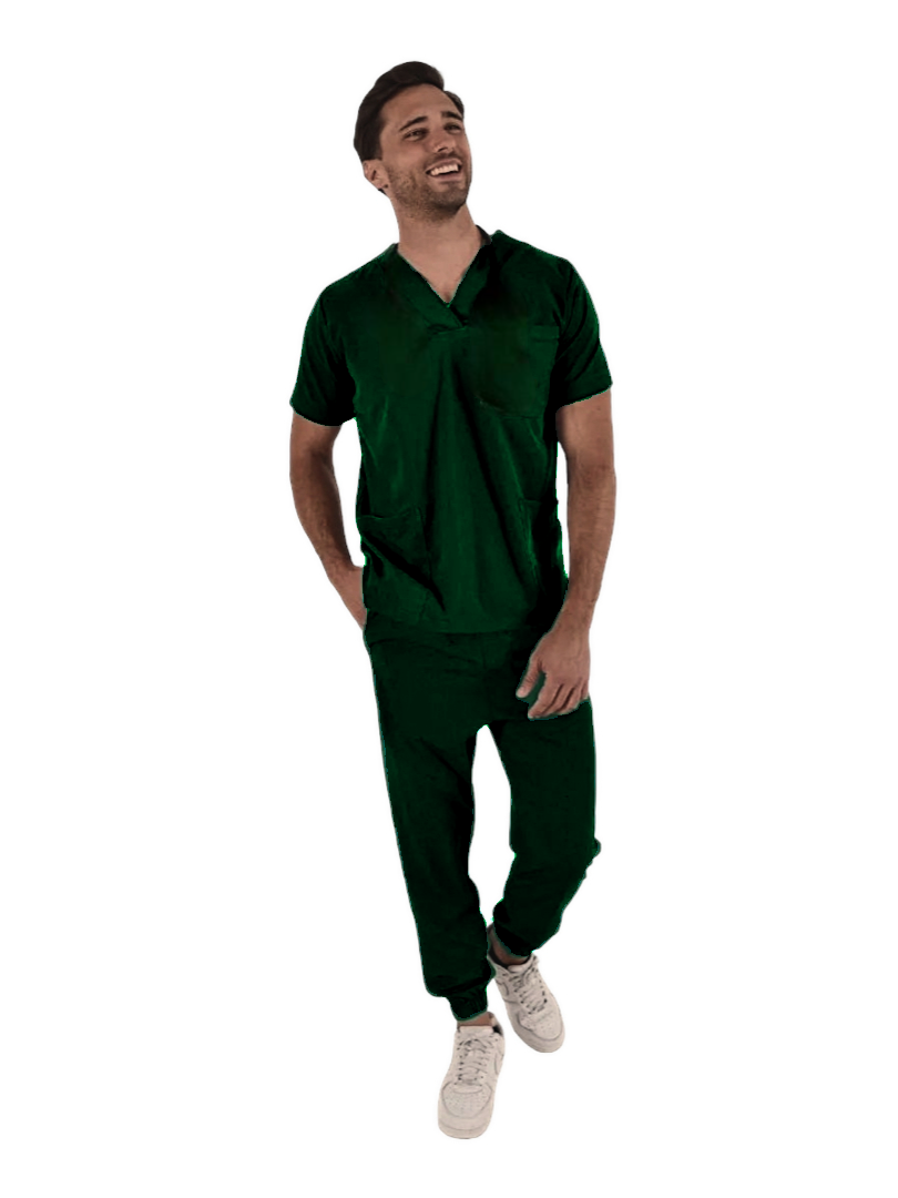 Pijama Quirurgica Hombre Boston Jogger Verde Botella