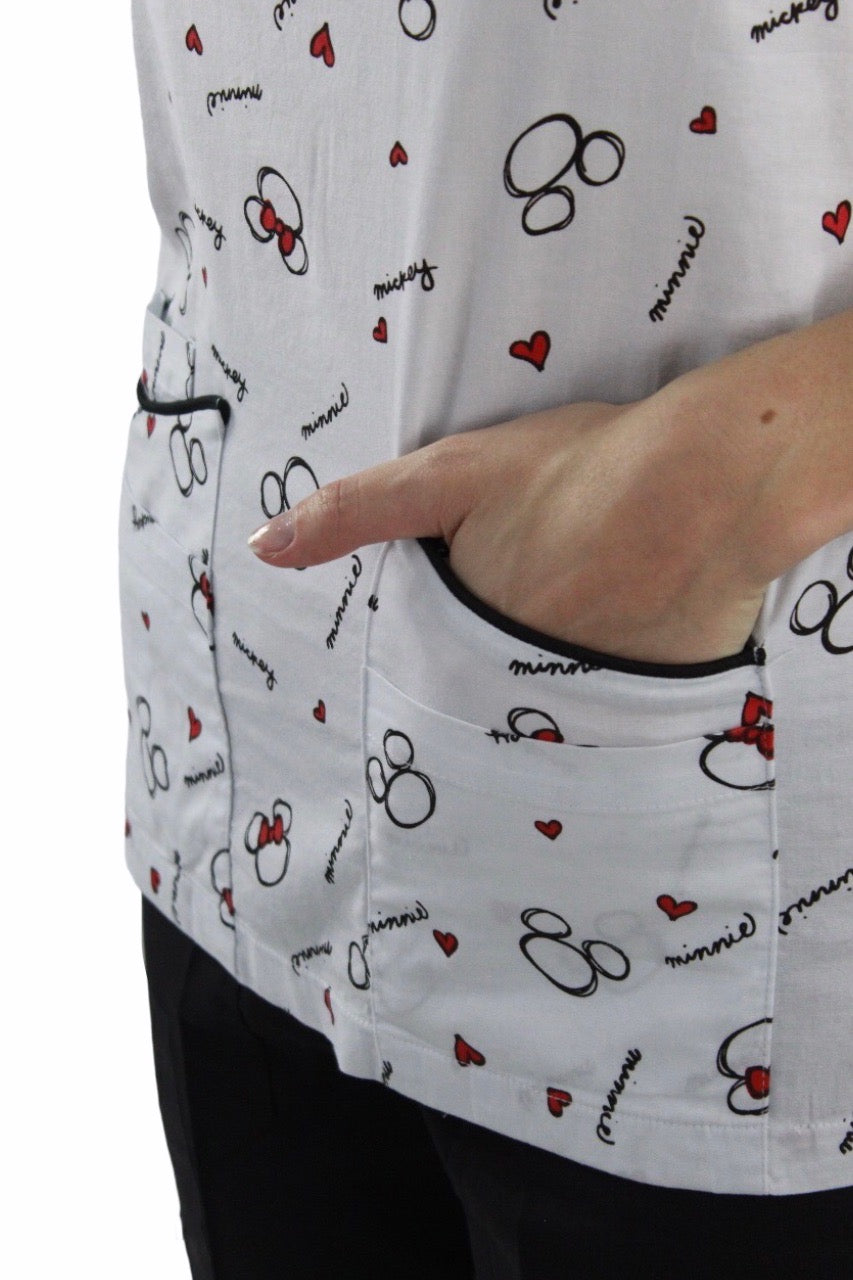 Filipina Médica Dama Primavera Blanco/Negro