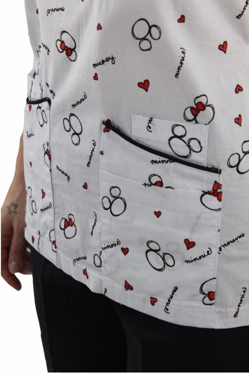 Filipina Médica Dama Primavera Blanco/Negro