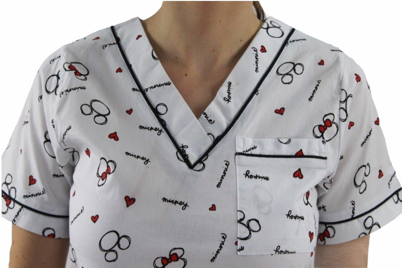 Filipina Médica Dama Primavera Blanco/Negro