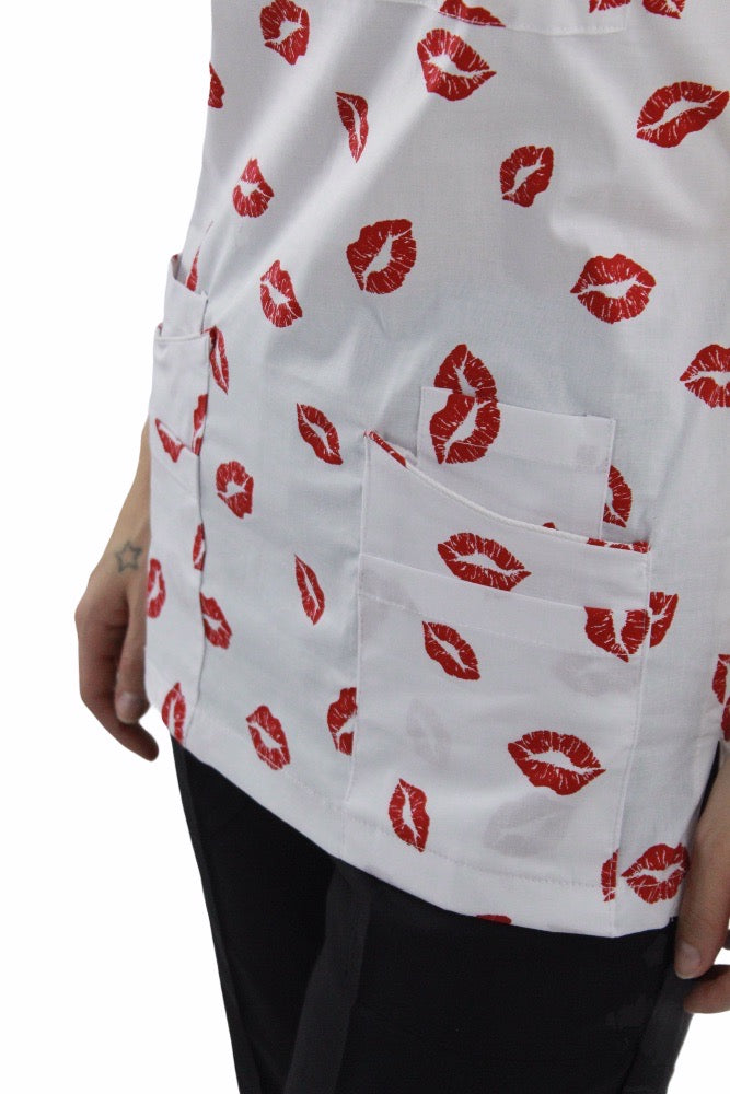 Filipina Médica Dama Primavera Blanca de Besos