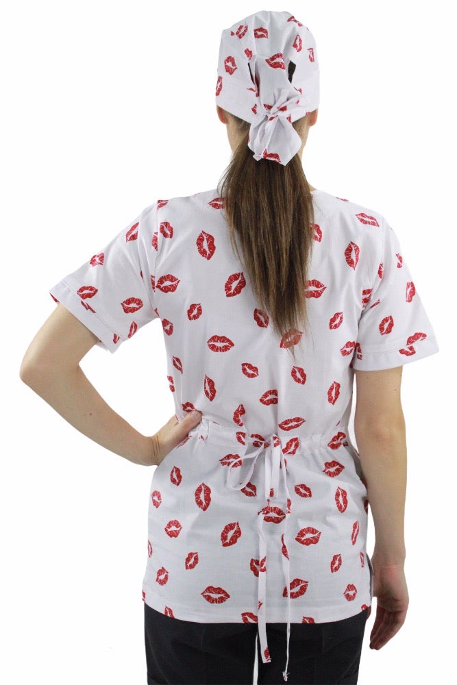 Filipina Médica Dama Primavera Blanca de Besos