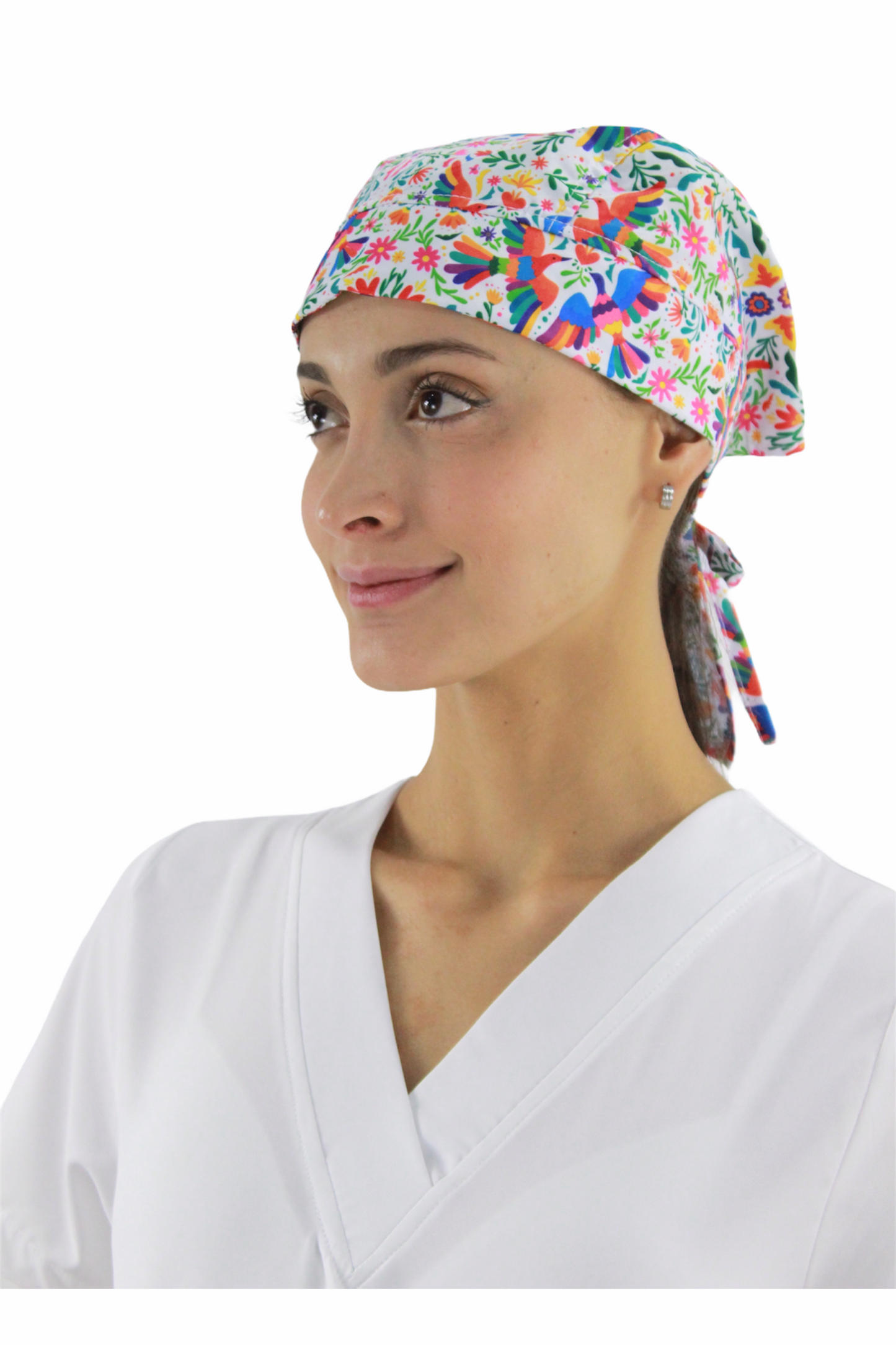 Gorro Médico Dama Aves de Colores