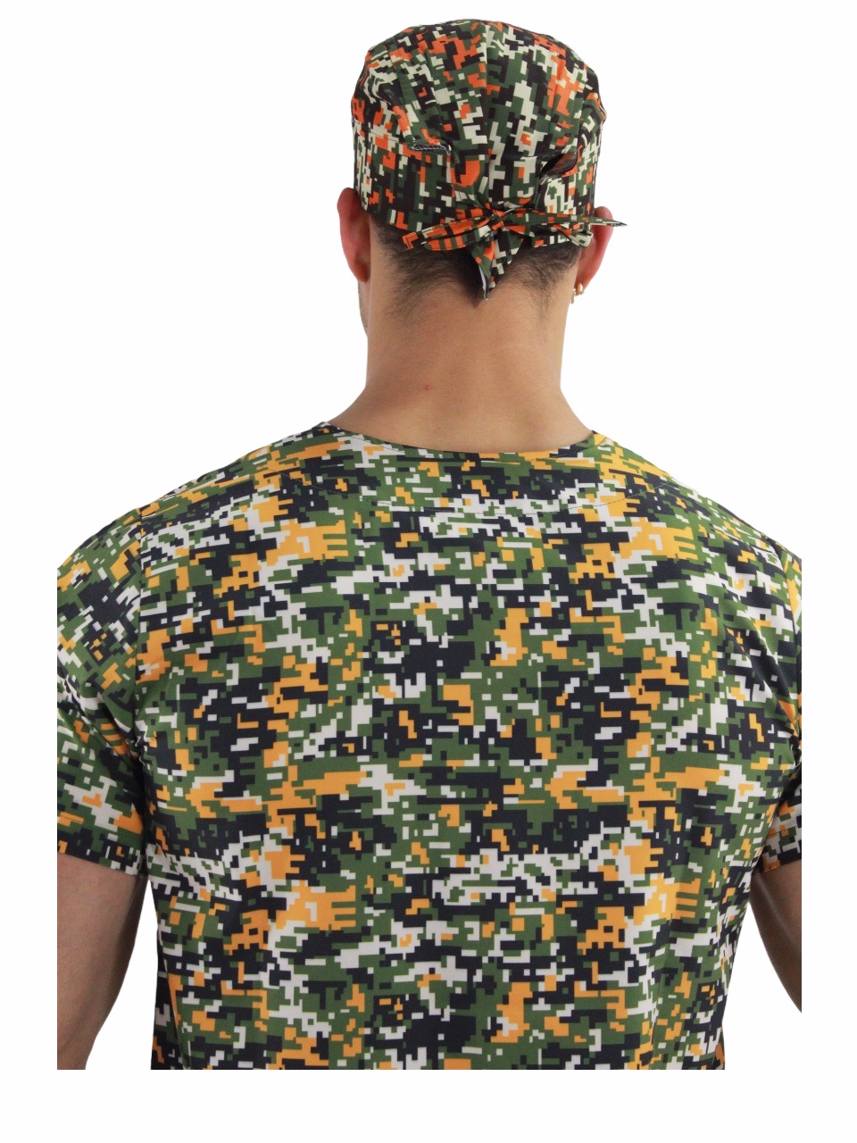 Pijama Médica Hombre Print Camuflaje Verde Pixel