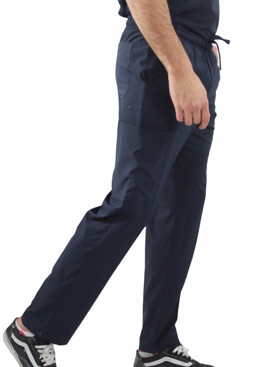 Pijama Médica Hombre Marino Cuello Gris