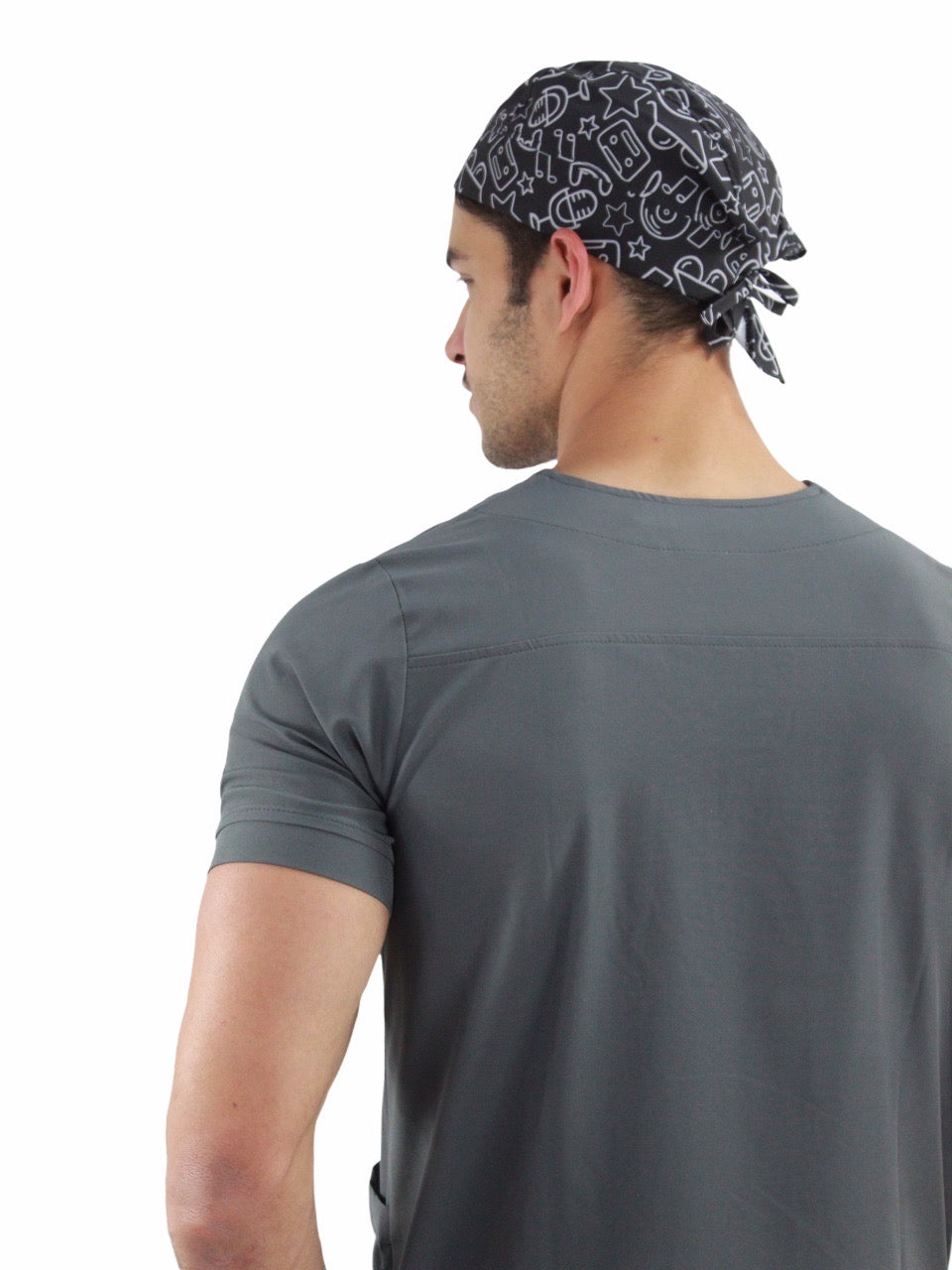 Gorro Médico Quirúrgico Hombre Print Negro Rock
