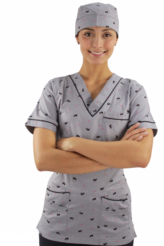 Filipina Médica Dama Primavera Gris de Perros