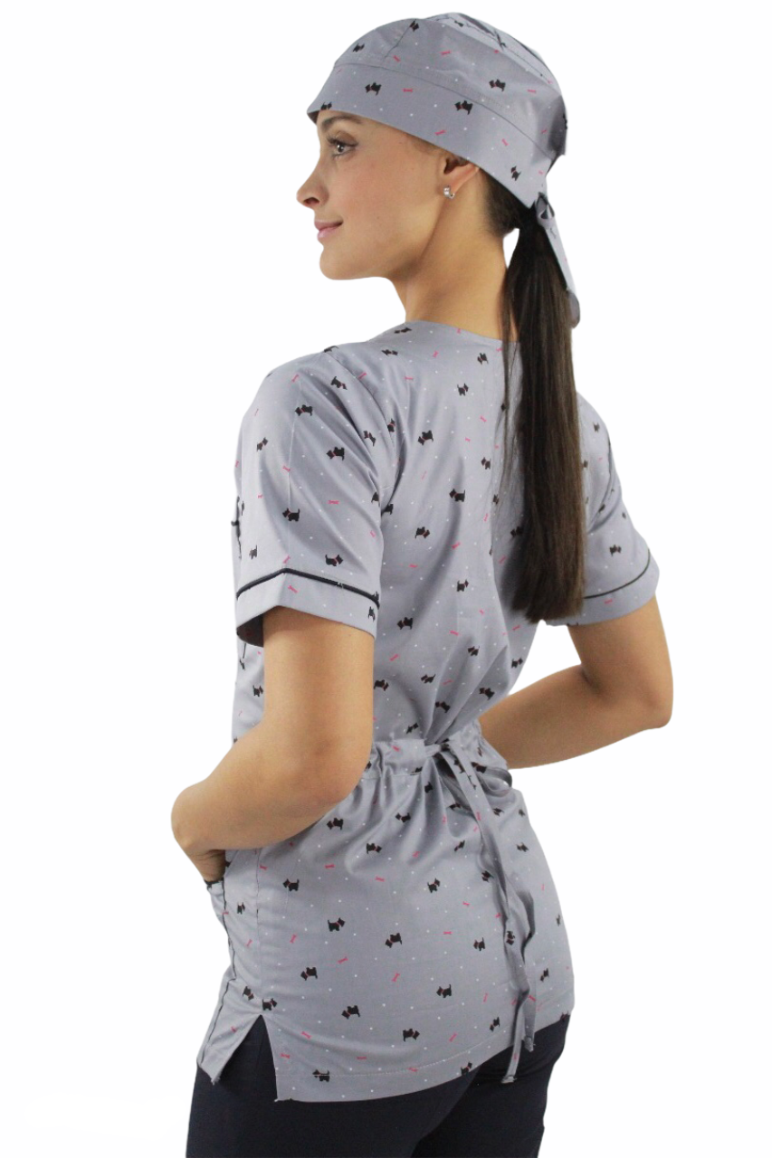 Filipina Médica Dama Primavera Gris de Perros