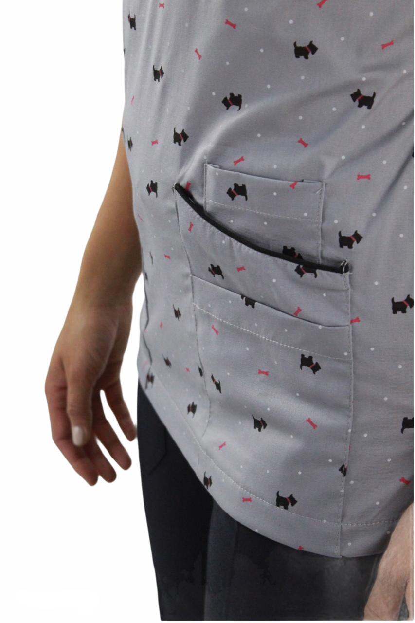 Filipina Médica Dama Primavera Gris de Perros