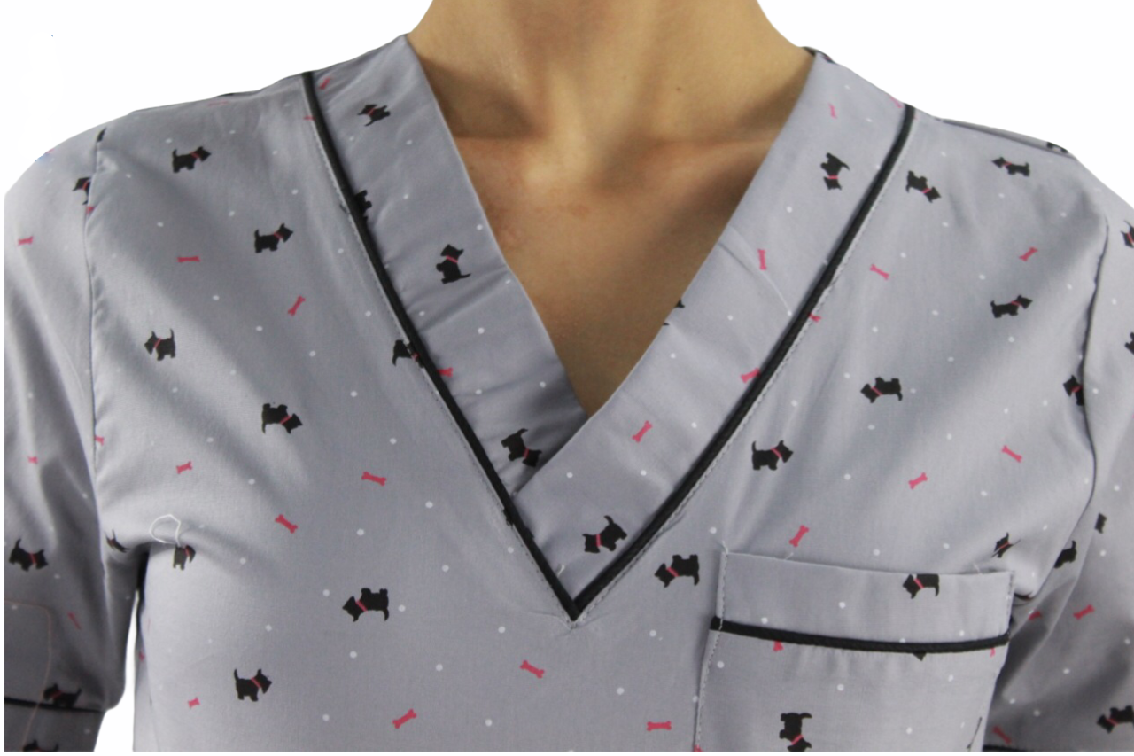 Filipina Médica Dama Primavera Gris de Perros