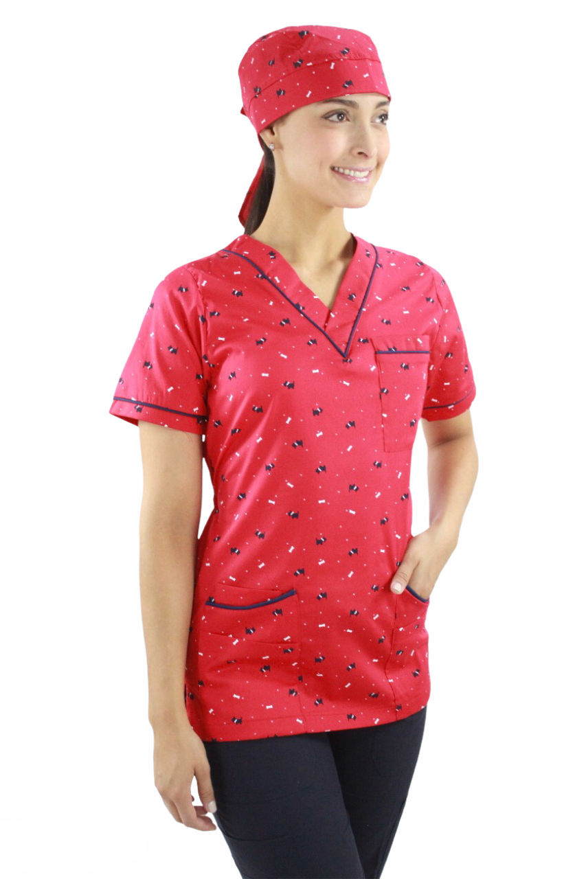 Filipina Médica Dama Primavera Roja de Perros