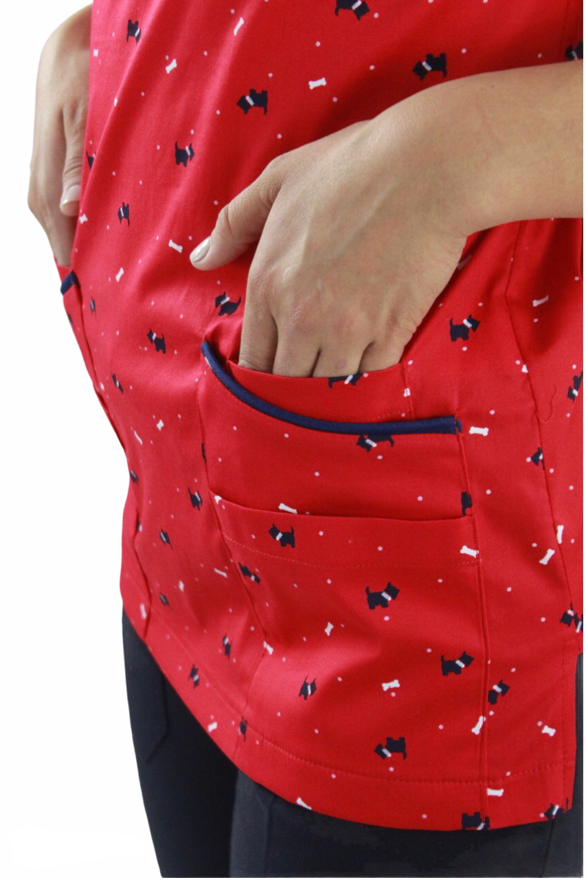 Filipina Médica Dama Primavera Roja de Perros