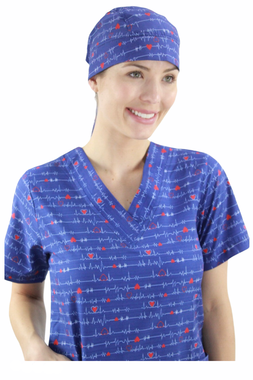 Gorro Médico Dama Electrocardiograma