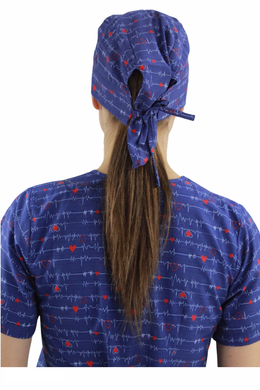 Gorro Médico Dama Electrocardiograma