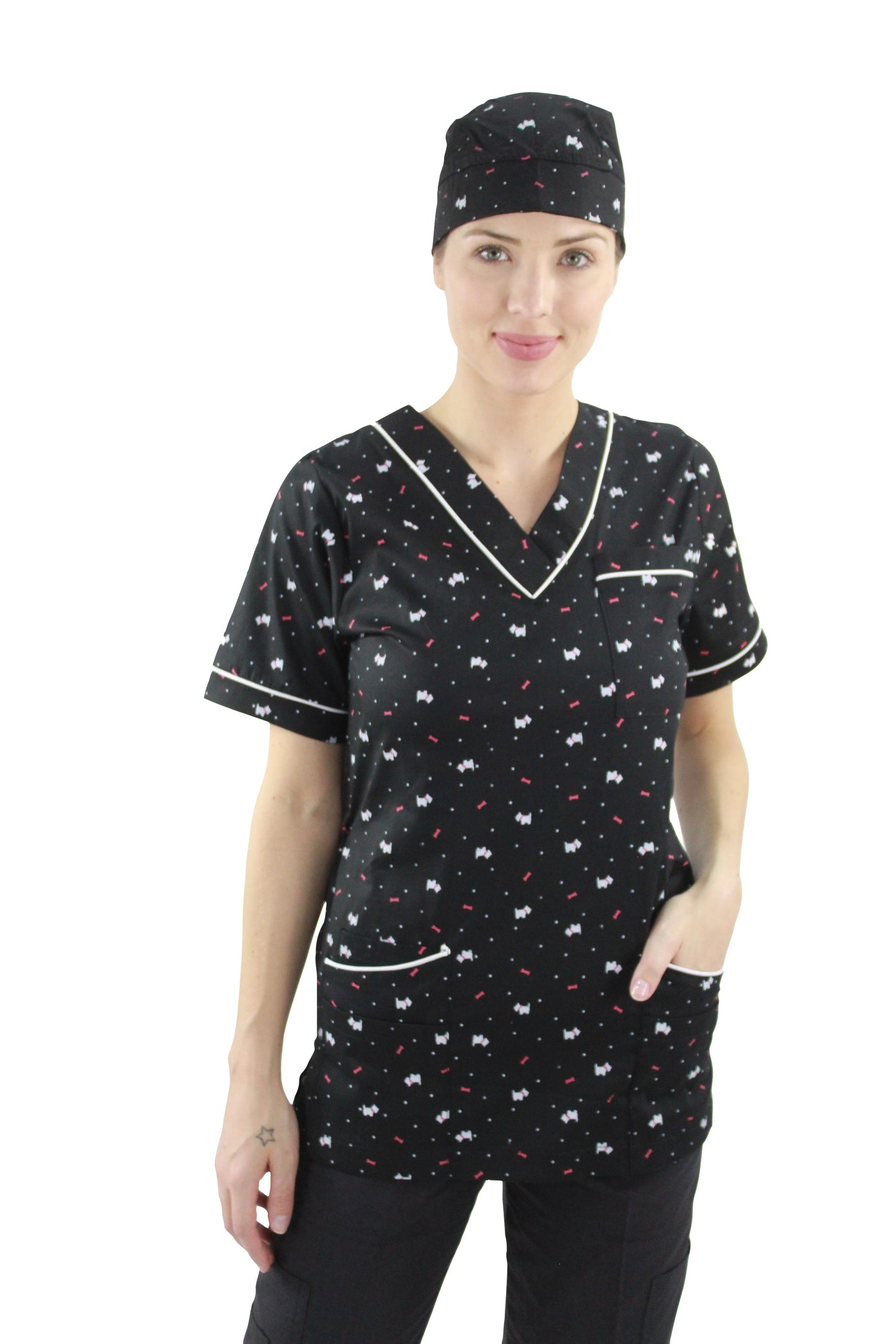 Filipina Médica Dama Primavera Negro de Perros