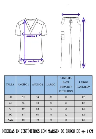 Pijama Médica Hombre Boston Vino