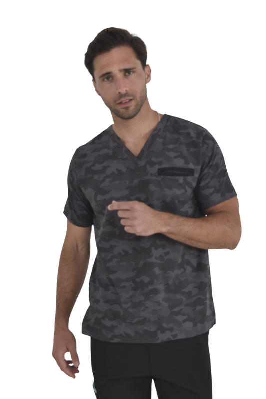 Filipina Médica Hombre Print Camuflaje Gris