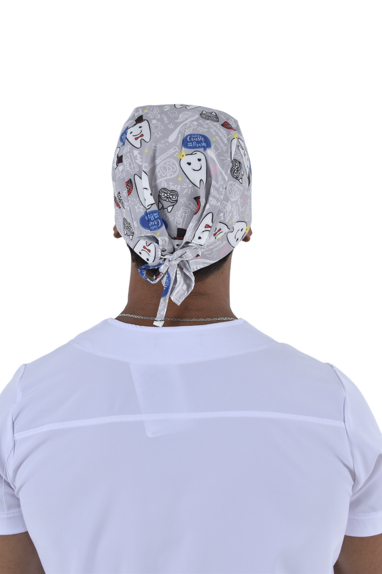 Gorro Médico De Hombre Print Gris de Muelas