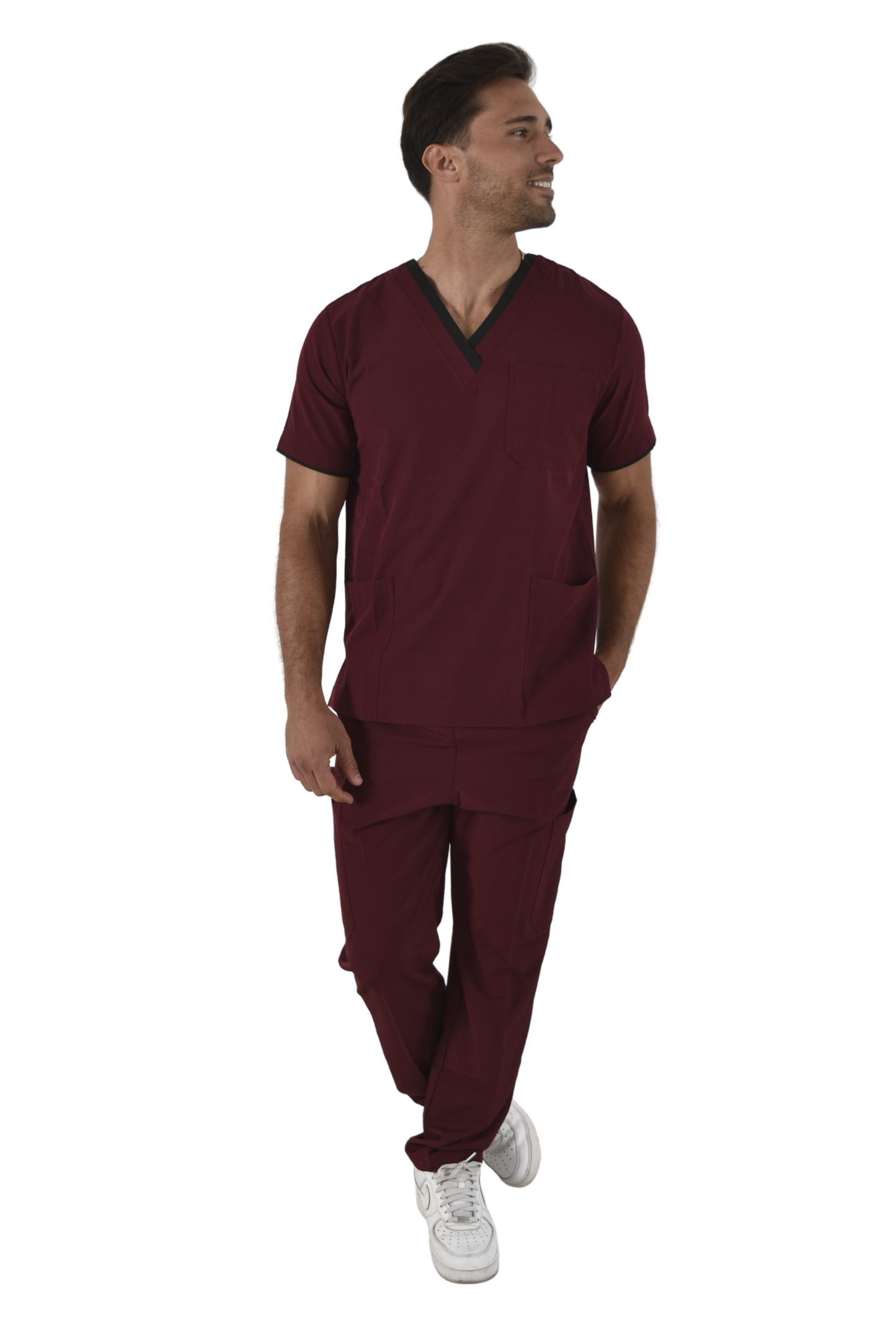 Pijama Médica Hombre London Vino