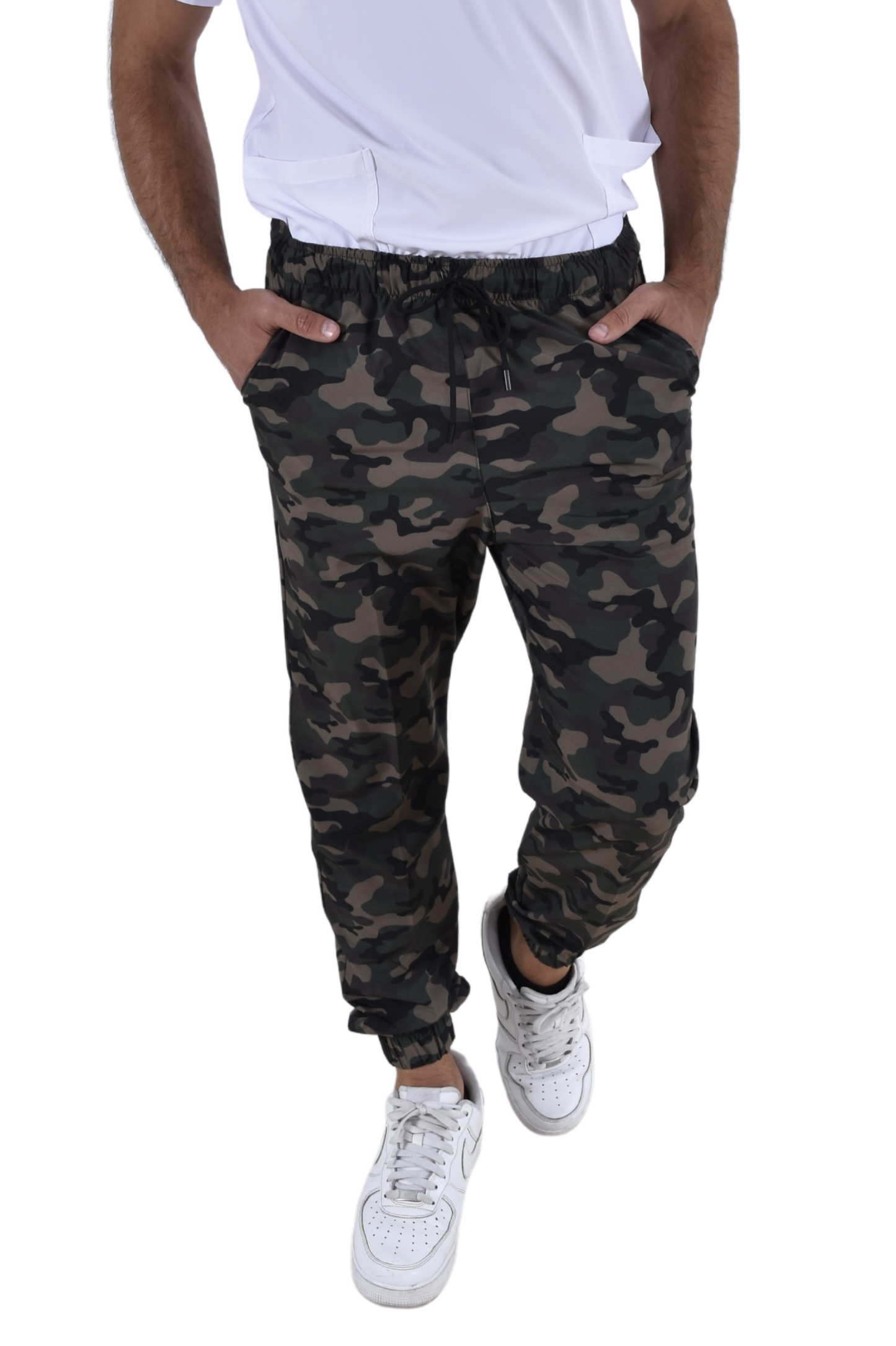 Pantalón Médico Hombre Tipo Jogger Camuflaje Verde