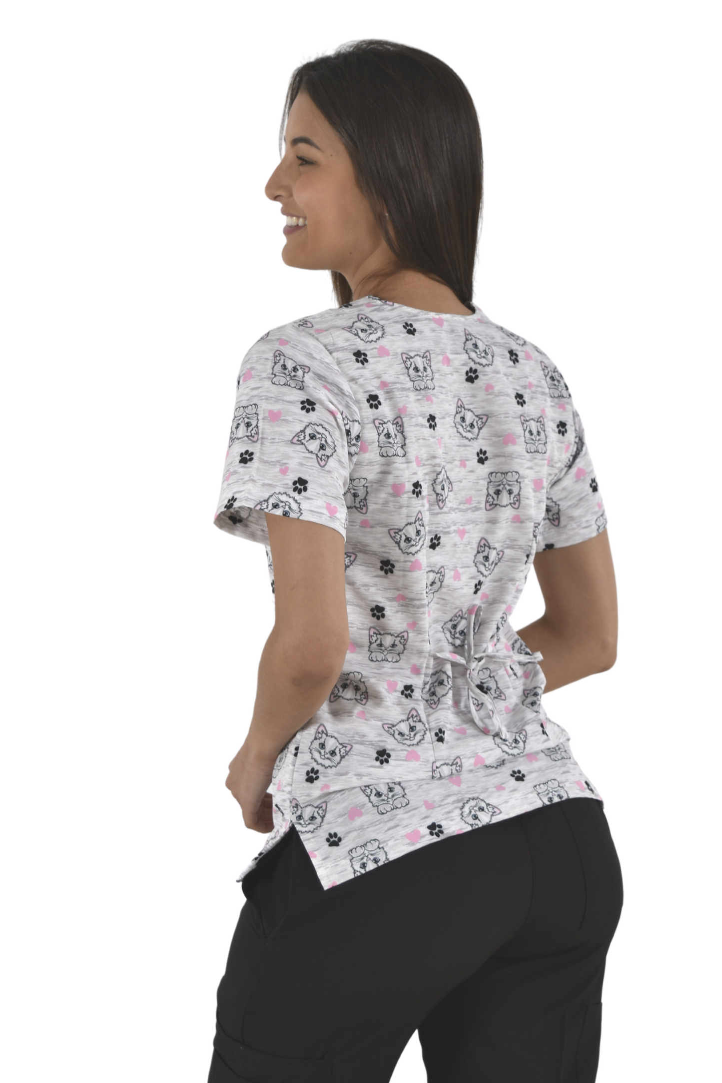 Filipina Médica Dama Tania Jaspe con Gatos