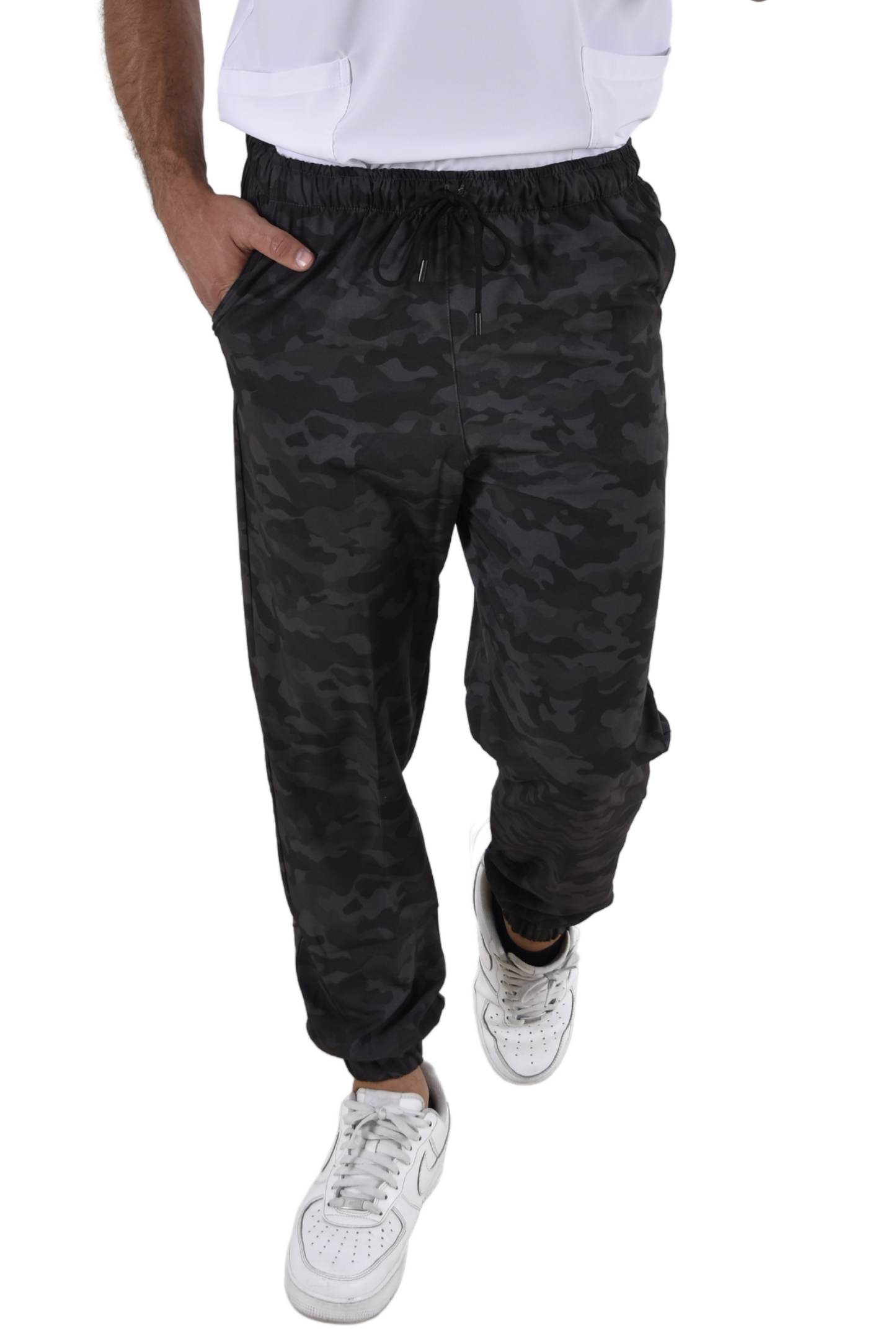 Pantalón Médico Hombre Tipo Jogger Camuflaje Gris