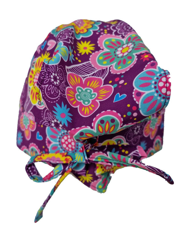 Gorro Médico Dama Bugambilia de Flores