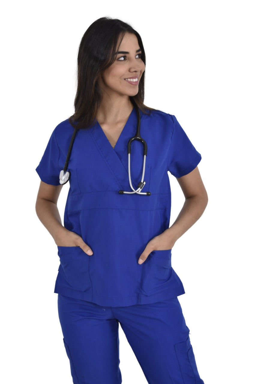 Pijama Médica Dama Jazmin Azul Rey