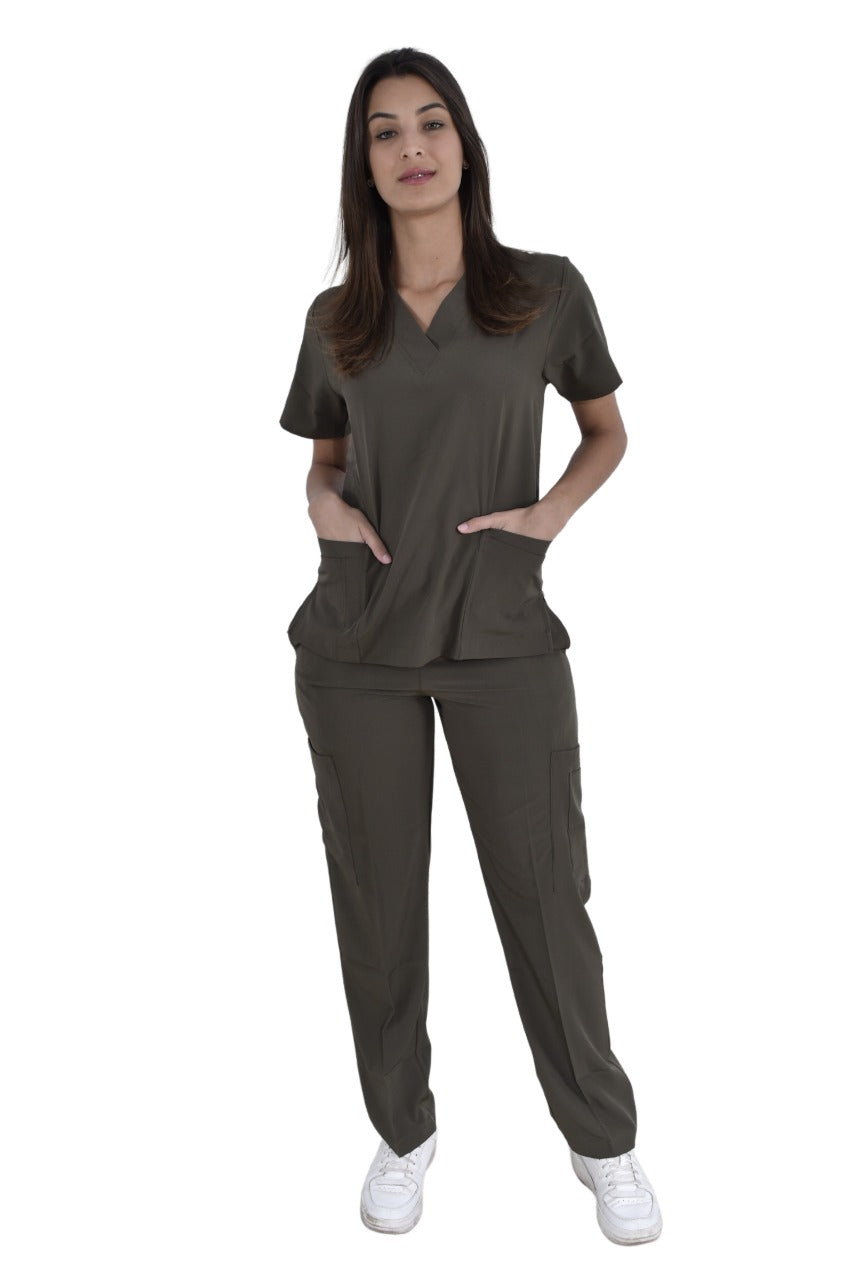 Pijama Médica Dama Tania Verde Militar