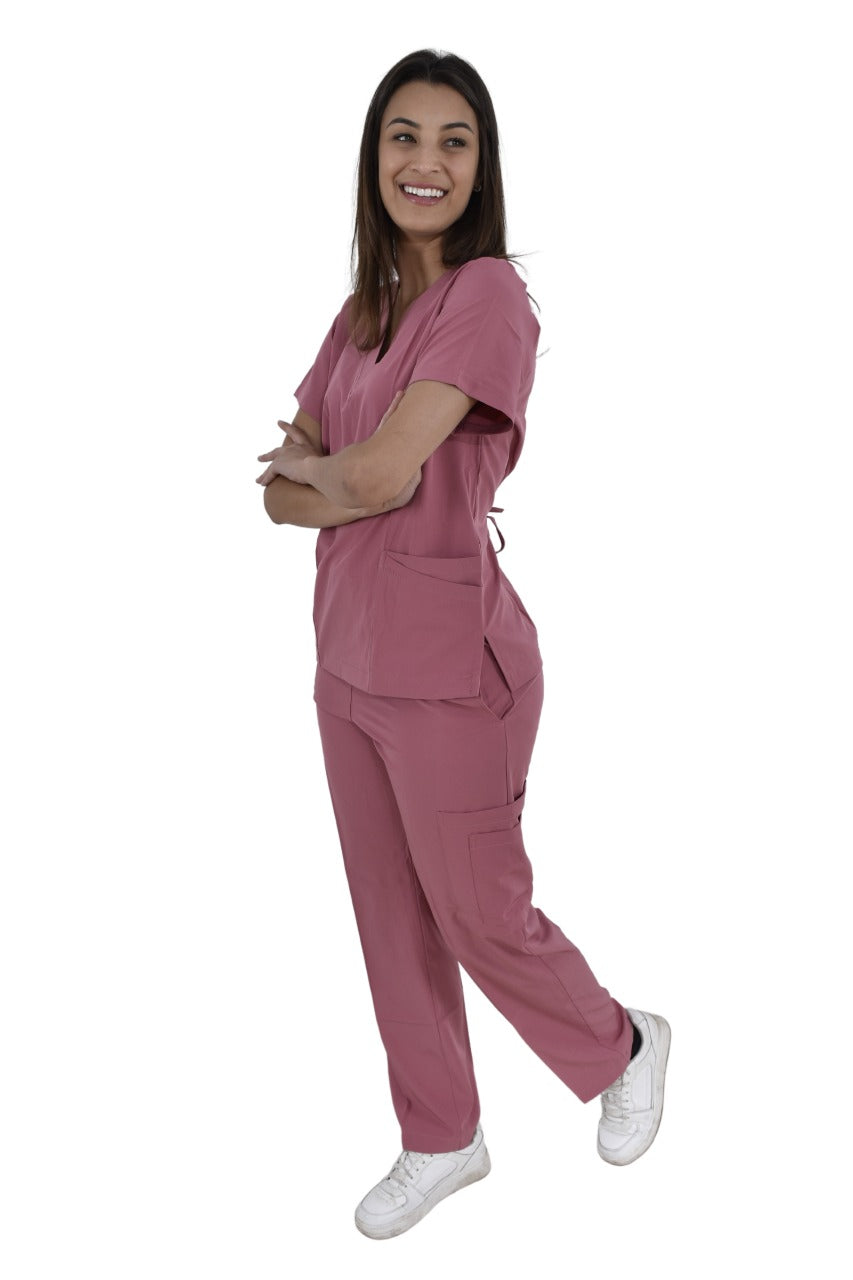 Pijama Médica Dama Tania Palo de Rosa