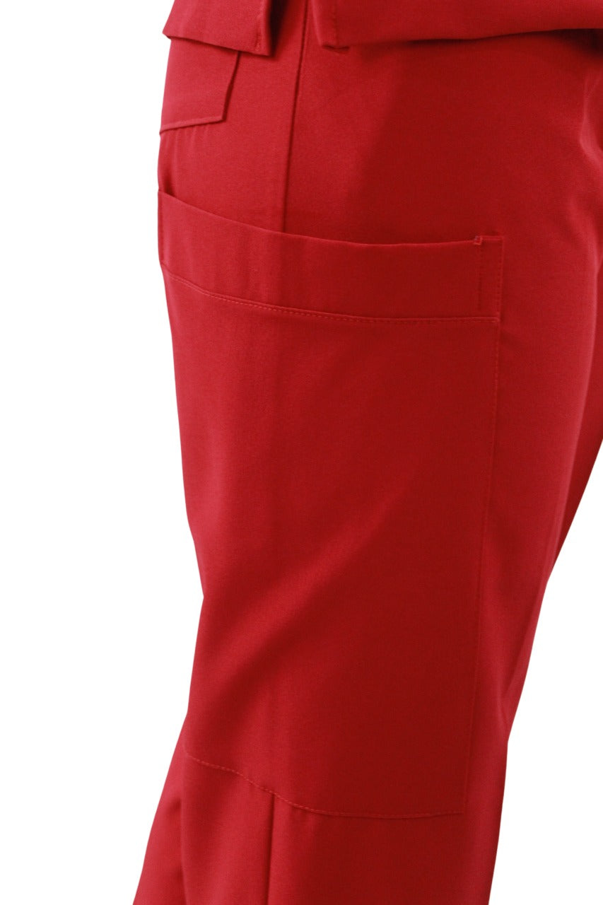 Pijama Médica Dama Lucía Rojo Con Marino