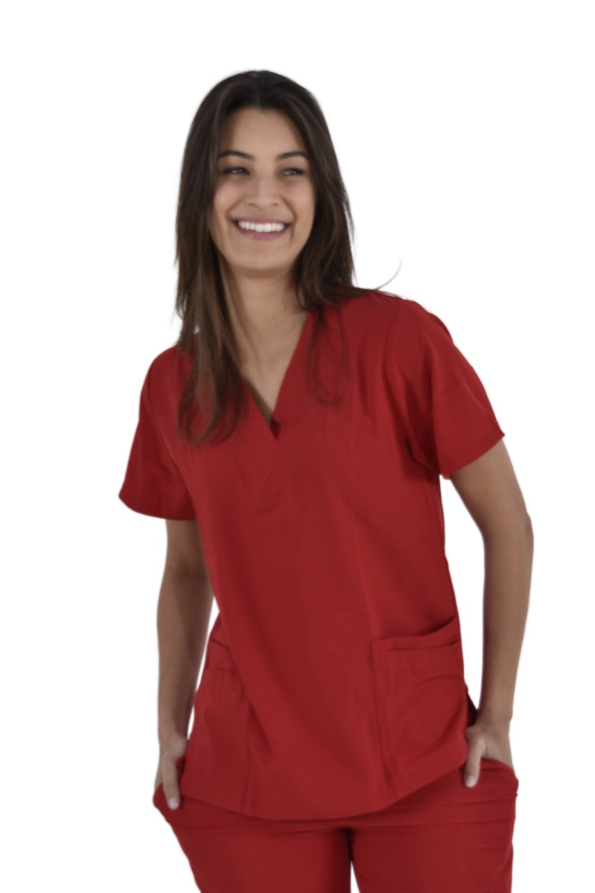 Pijama Médica Dama Tania Rojo
