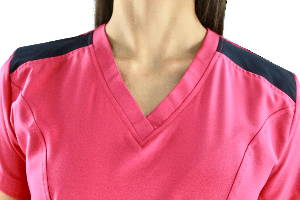 Filipina Médica Dama Lucía Fucsia con Marino