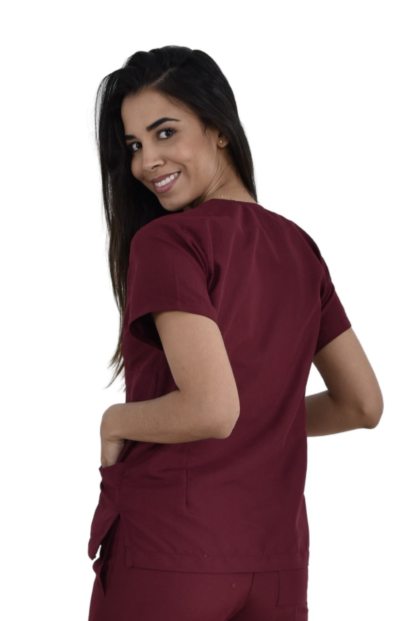 Pijama Médica Dama Jazmin Vino