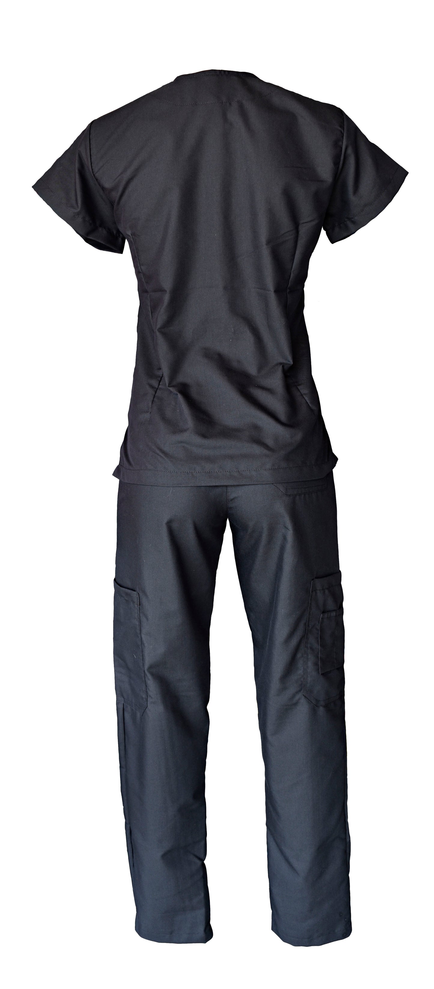 Pijama Médica Dama Diana Negro Bies Fucsia