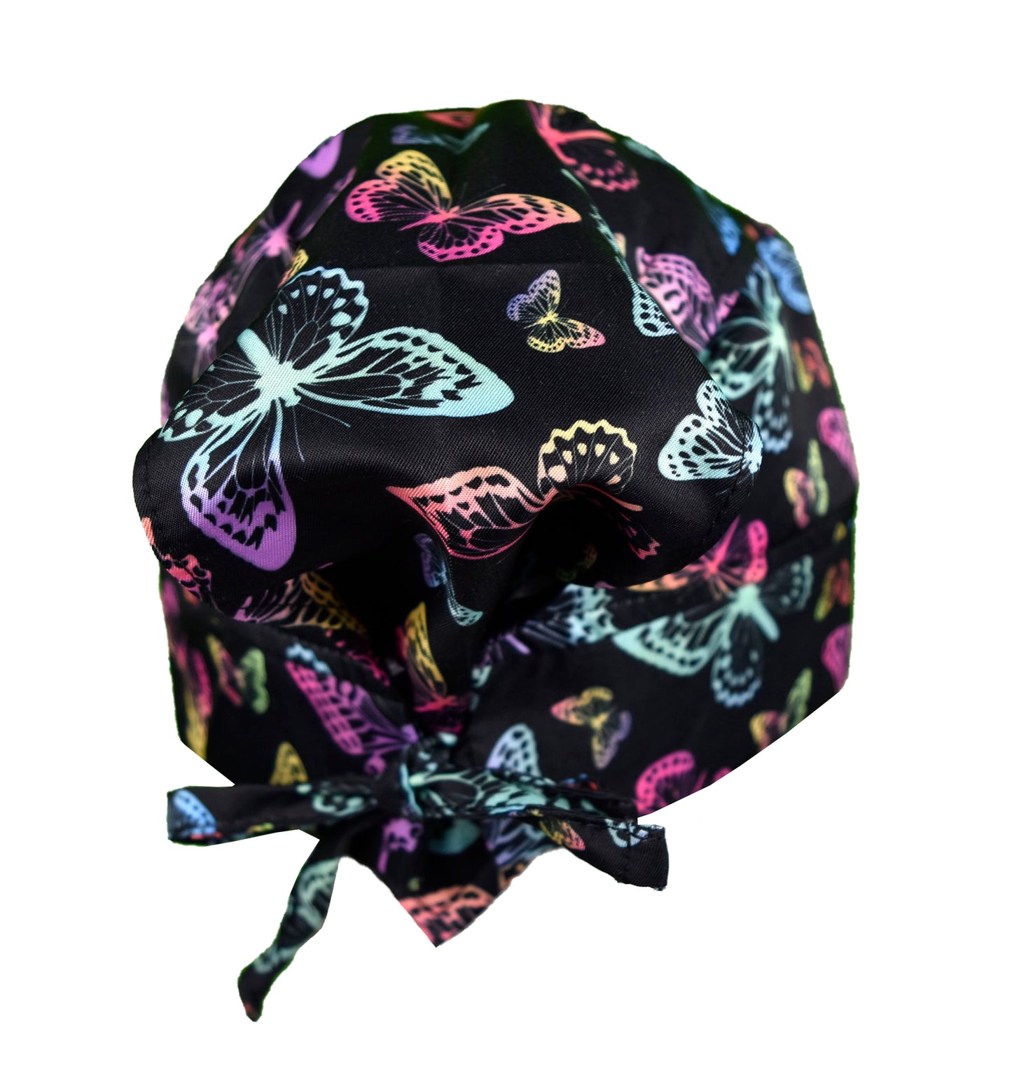 Gorro Médico Dama Negro Mariposas