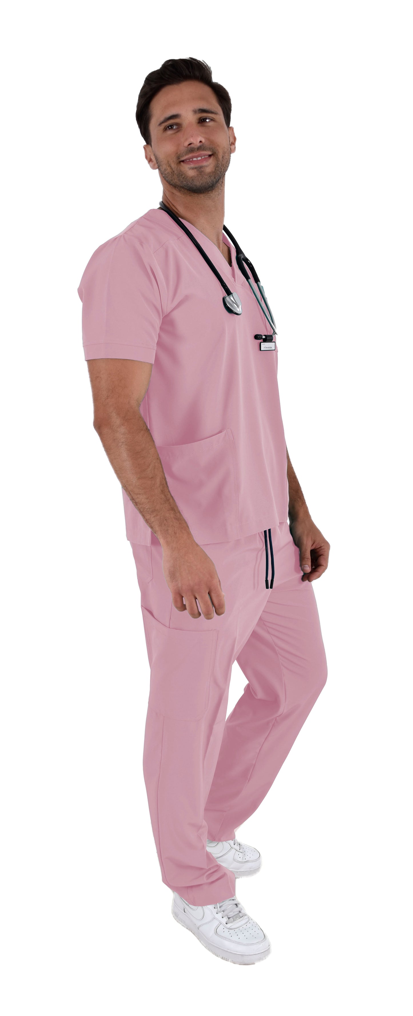 Pijama Médica Hombre Boston Rosa Pastel
