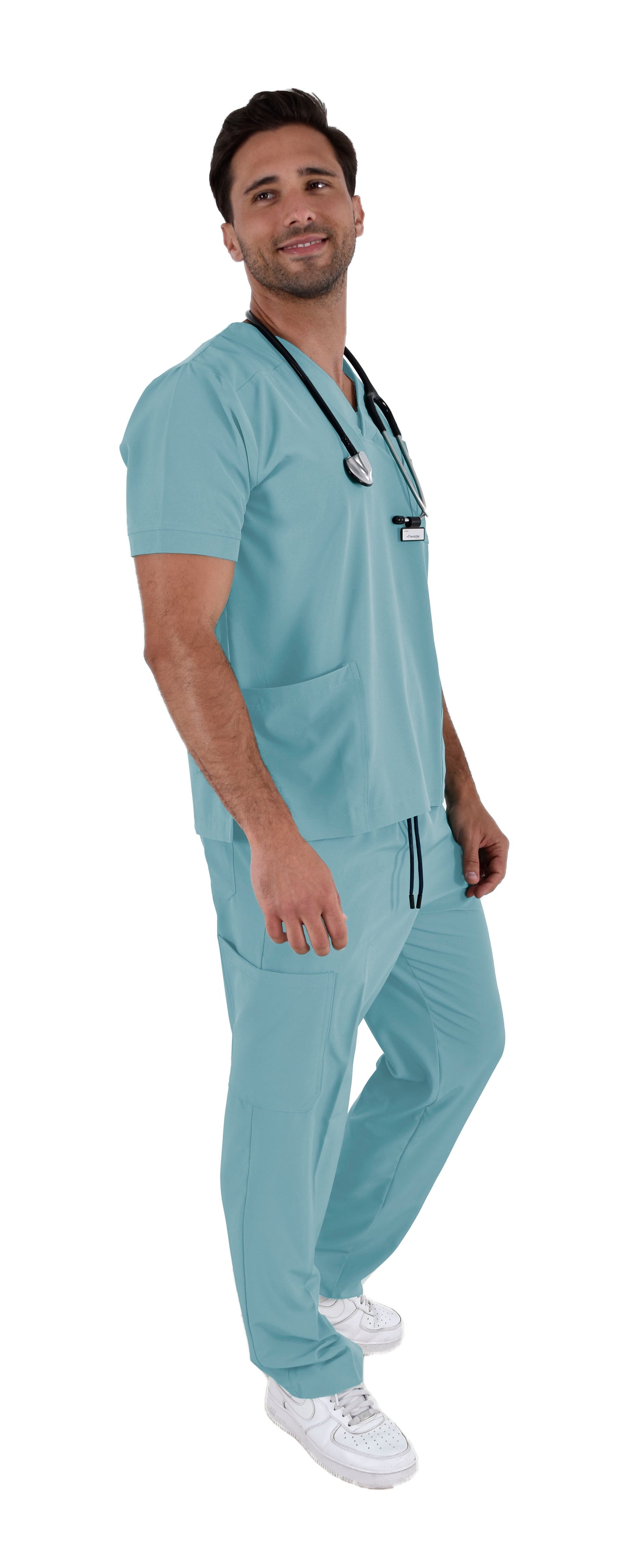 Pijama Médica Hombre Boston Verde Agua